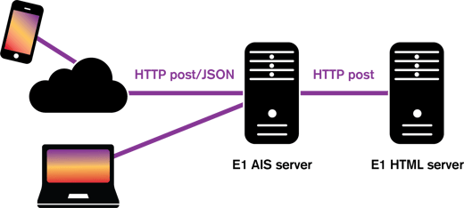 Infographic showing the flow of data from E1 AIS