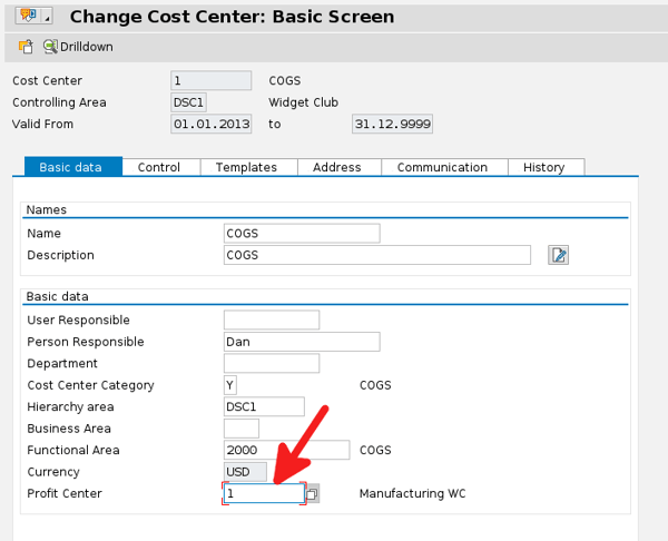 Cost-Center-Assignment