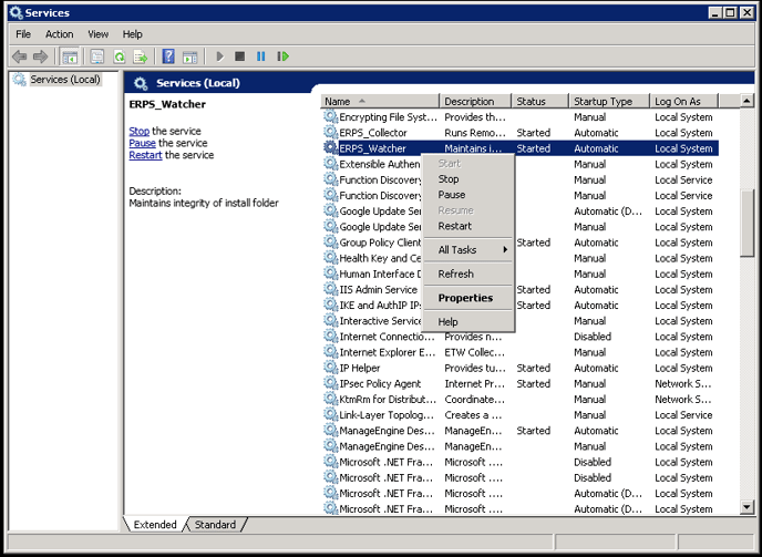 Locate ERPS Collector and Watcher