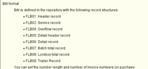 SAP FICO Lockbox record layout