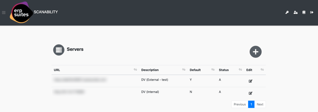 Scanability servers table