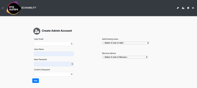 scanability create admin